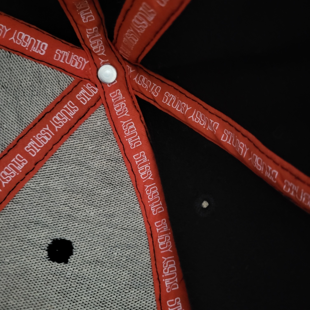 Stussy Hat Cap Mens Snap Back Navy Blue S Logo Wool Blend Streetwear Stüssy - Picture 7 of 9